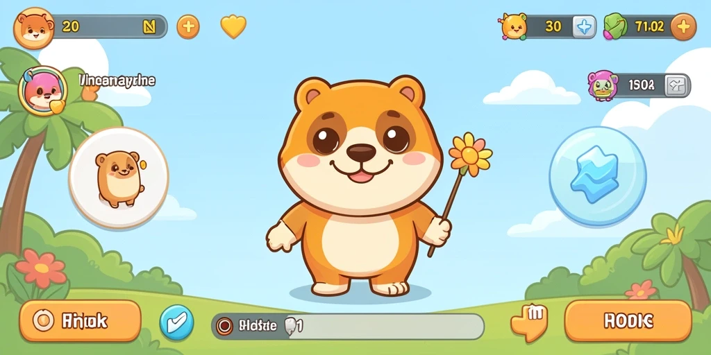 Tampilan awal game yang menarik dan penuh warna.