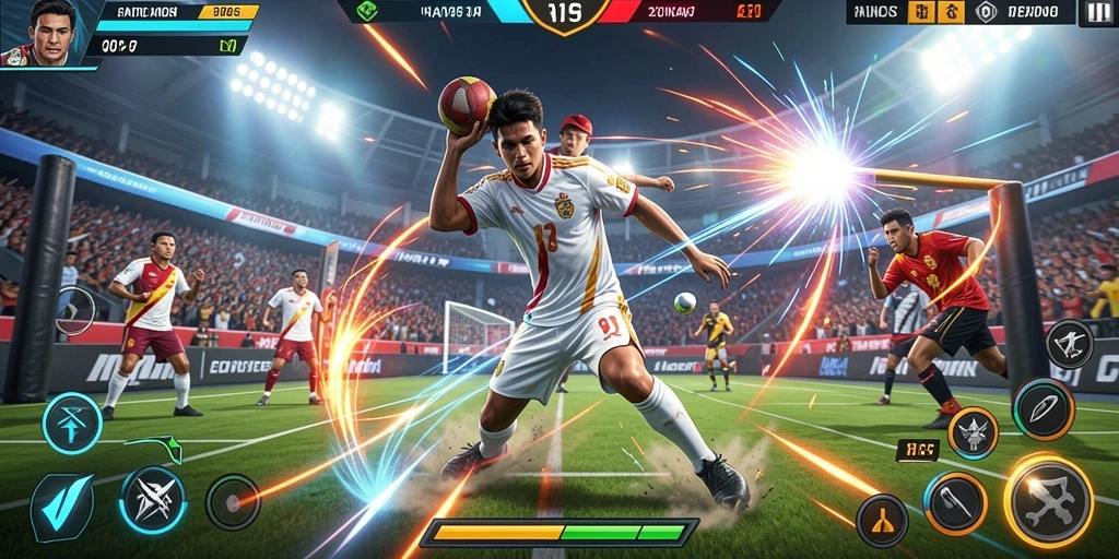 Screenshot menunjukkan tampilan grafik yang memukau.