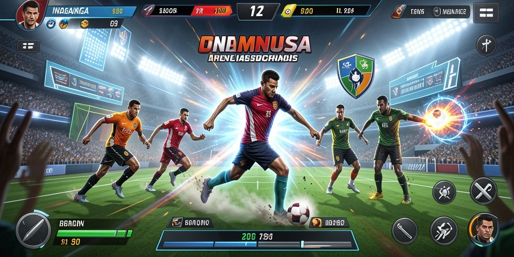 Menampilkan karakter utama dalam aksi.