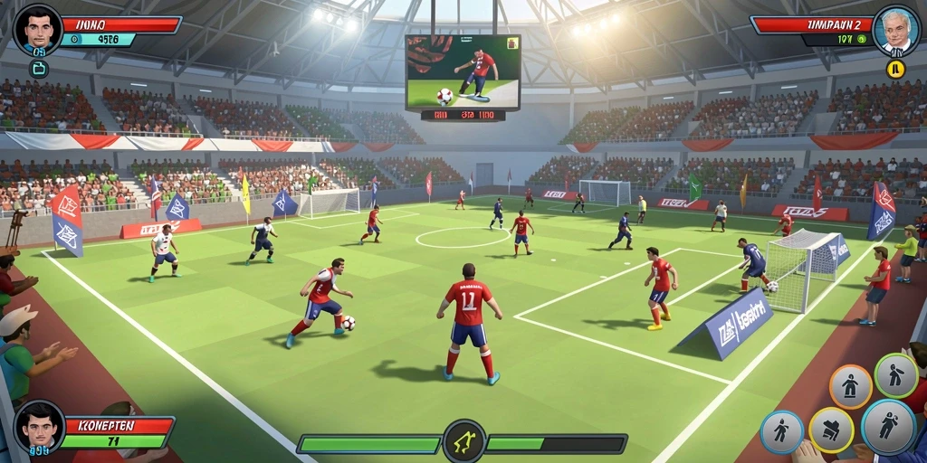 Tampilan grafis yang menawan saat menjelajahi level.