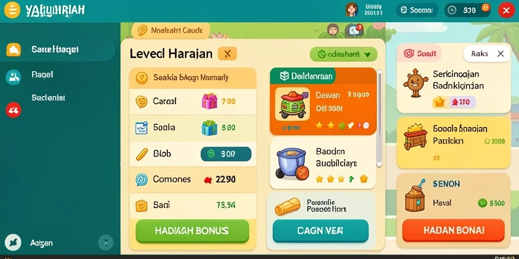 Tampilan menu utama yang menarik dan interaktif.