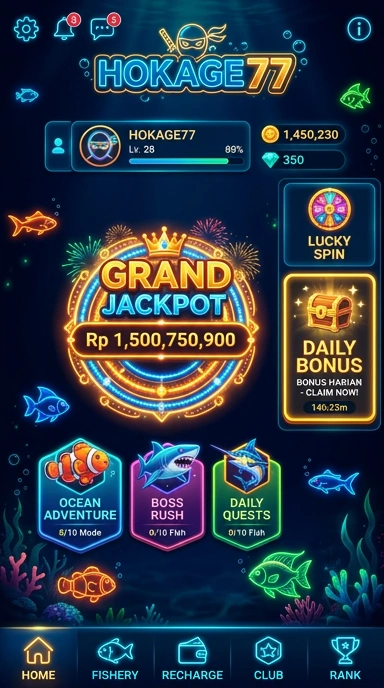 Galeri pratinjau visual hokage77 build APK resmi terbaru